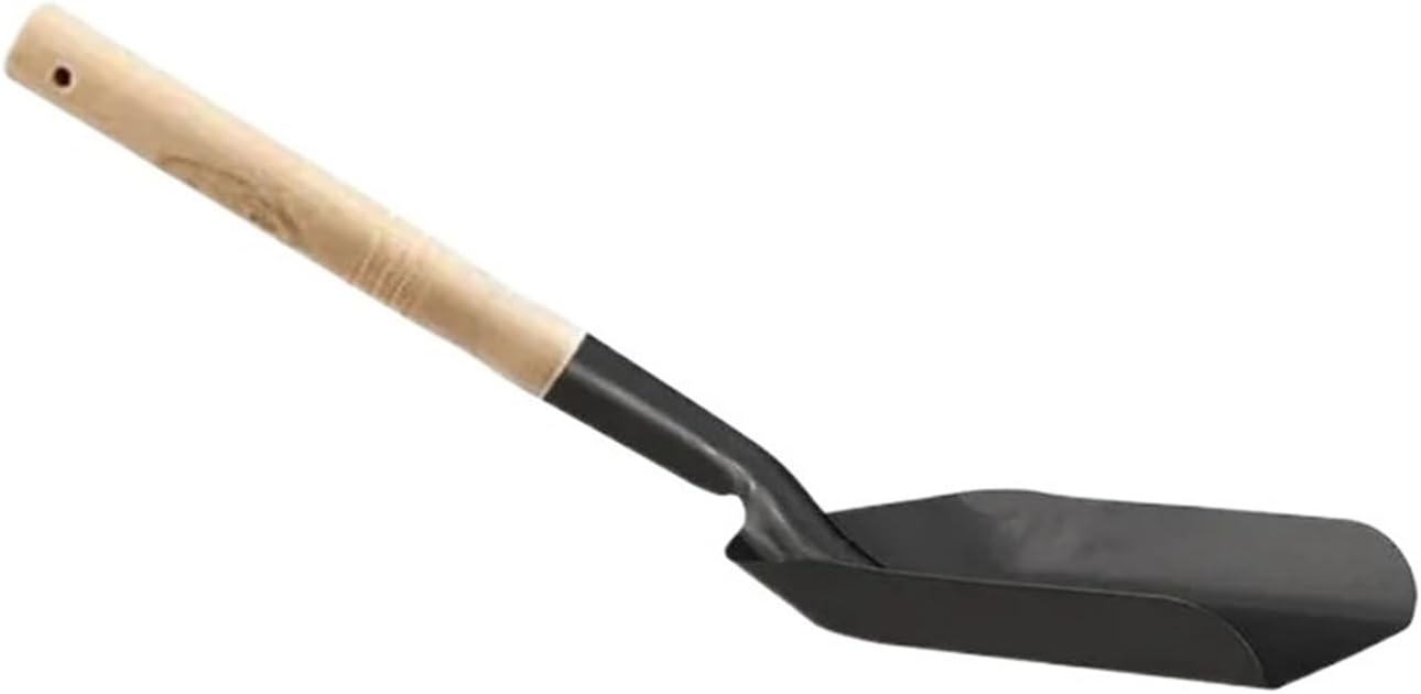 Chimney Shovel Fireplace Tools Steel Dustpan Ash Cleaning Tool Wood Burner Accessories(Large G4529B)