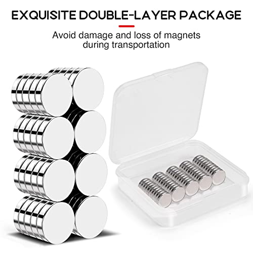 Image of 45 PCS Refrigerator Magnets, 12x3mm Small Round Rare Earth Magnets