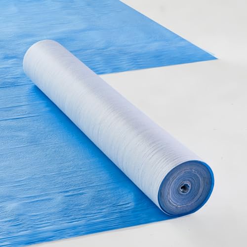 VEVOR Film de protection de tapis, 25,6x1 m, protecteur de sol et de surface, facile à couper, installation simple, rouleau de film tissu fibre pour...