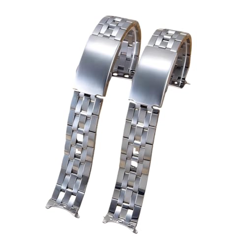 Bande métal massif 19mm 20mm bracelet montre acier 5 rangées compatible Tissot T014