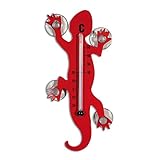 Dimension: 11,2 x 13,2 cm Thermomètre Intérieur Extérieur à Ventouses Lézard Gecko 11,2 x 13,2 cm rouge - Un thermomètre pour voir la température de chez soi