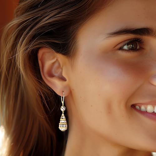 Ross-Simons 0.33 ct. t.w. Diamond Openwork Teardrop Earrings in 18kt Gold Over Sterling2