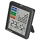 Bresser Thermo-Hygrometer mit Schimmelwarnung, Farb-Indikator, Raumklima-Manager, Misst Temperatur und Luftfeuchtigkeit, Grippe-/Hitzealarm, Grafische Feuchtigkeitshistorie, 95x85x21mm