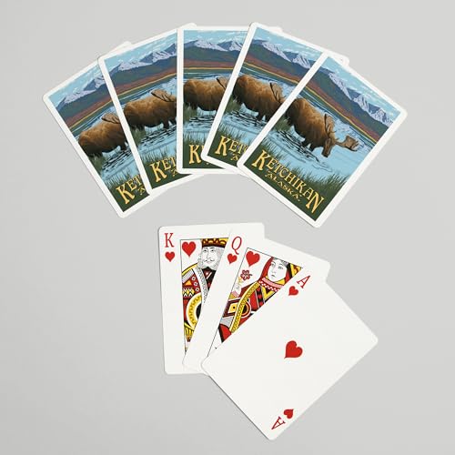 Lantern Press Ketchikan Alaska Cartas Poker 52 Piezas miniatura 7