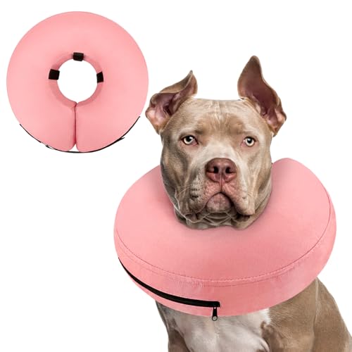 Image of Supet Inflatable Dog Cone Collar Alternative After Surgery, Dog Neck Donut Collar Recovery E Collar for Neuter, Soft Pet Cone for Small Medium Large Dogs