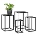 Produktbild bremermann Blumenhocker 4er-Set, Metall-Pflanzenständer, moderne Blumensäule ideal für Wohnzimmer, Flur und Büro, stabiles und platzsparendes Regal für Dekoration und Zimmerpflanzen