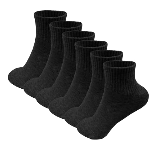 Image of TZ Promise 6 Pack-Women's Athletic Quarter Ankle Low Cut Cotton Socks Cushioned Sports Running
