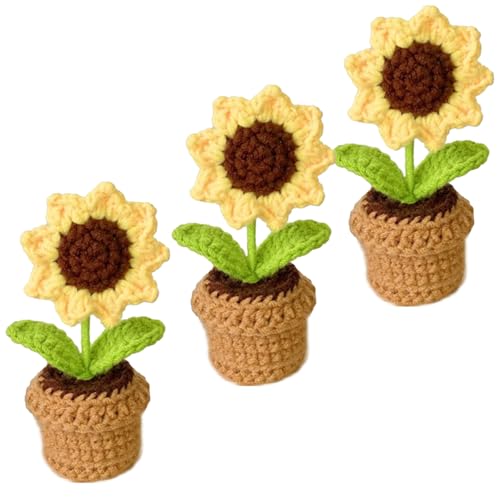 Flores de ganchillo en maceta: decoración alegre para tu hogar y oficina 2