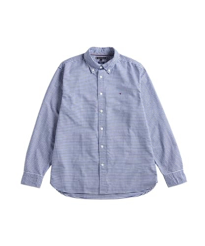 [トミーヒルフィガー] ヘリテージオックスフォードギンガムシャツ MW42978 X-LARGE ブルー0MV