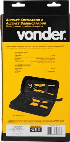 Vonder, Conjunto De Alicate Crimpador E Alicate Desencapador, 4 Peças