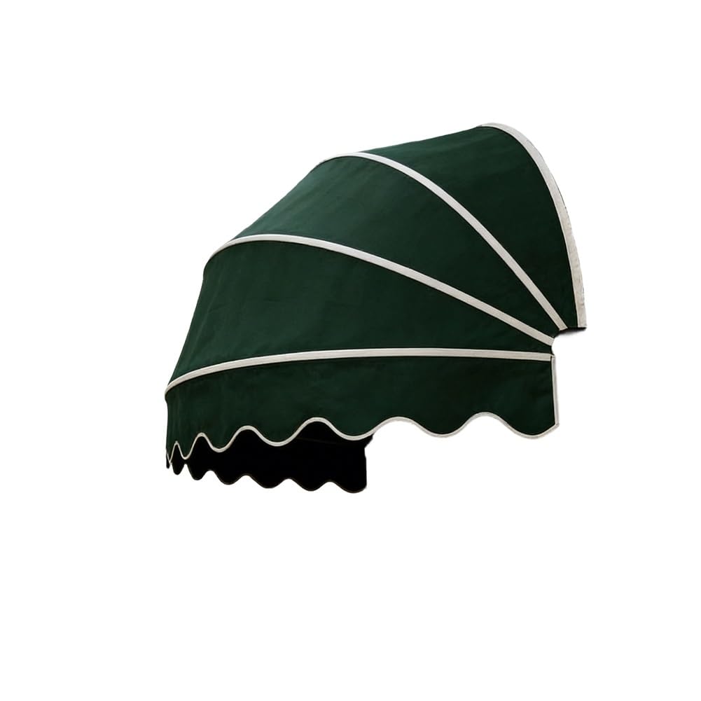 Auvent de fenêtre d'extérieur pliable en aluminium vert 80 cm pour balcon et porche