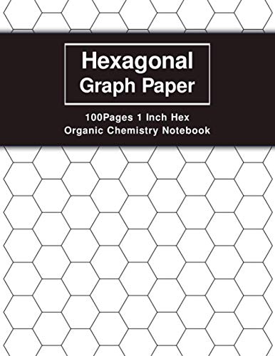 Hexagonal Graph Paper 1 Inch Hex - Organic Chemistry Notebook: 8.5 x 11 inches Hex Grid Pattern Horizontal Aligned for Drawing Organic chemistry structures and Biochemistry or Map Tiles Maker