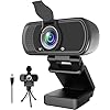 Webcam HD 1080p, cámara HD para transmisión en vivo con micrófono estéreo, cámara web USB para PC de escritorio o portátil con ángulo de visión de 110 grados, para Switch 2, videollamadas, grabación
