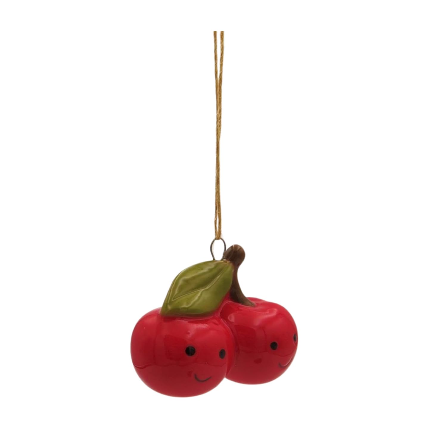 Ceramic Cherries Hanging Easter Decoration Cute Fruit Ornament Spring Tree Home
