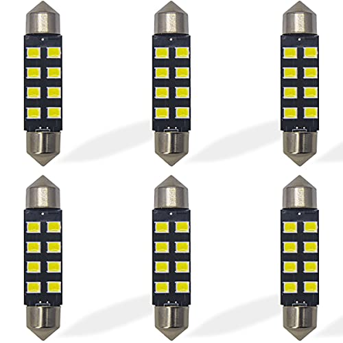 Lámparas LED festoon 41mm blanco frío pack 6 miniatura 1