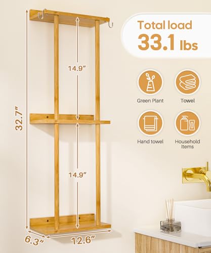 Cozivolife CL025 Towel Rack Bamboo For Bathroom thumb #2