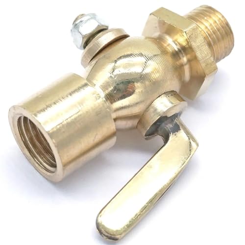 Válvula de cierre de drenaje 1/4 con conector de latón 14x1,5mm para purga de agua 7