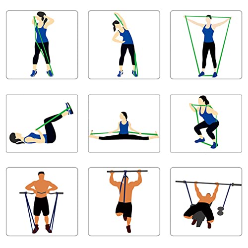 yeacher Faixa de Loop de Resistência Faixa de Assistência de Látex Natural Ginástica em Casa Fitness