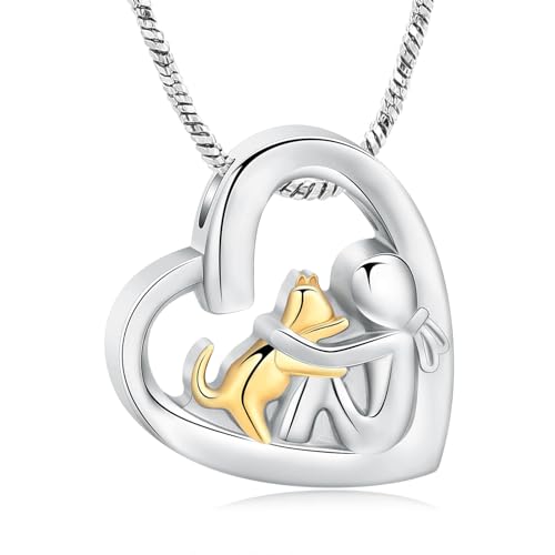 QGJNSGC Collier urne en forme de cœur pour cendres de...