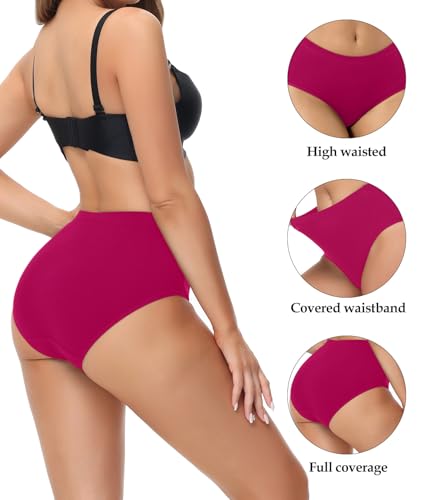 Image of wirarpa Women's Cotton Underwear Full Coverage Cotton Briefs 5 Pack