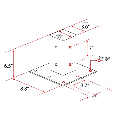 Mail Boss 7106 Curbside Steel Post Mount Security Locking Mailbox, Black, Extra Large & Black 7155 Surface Mount Base Plate #TOP6