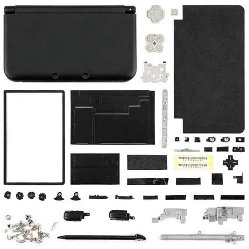 Image of Full Housing Case, Cover Shell Repair Parts Complete Fix Replacement Kit for 3DS XL(black)