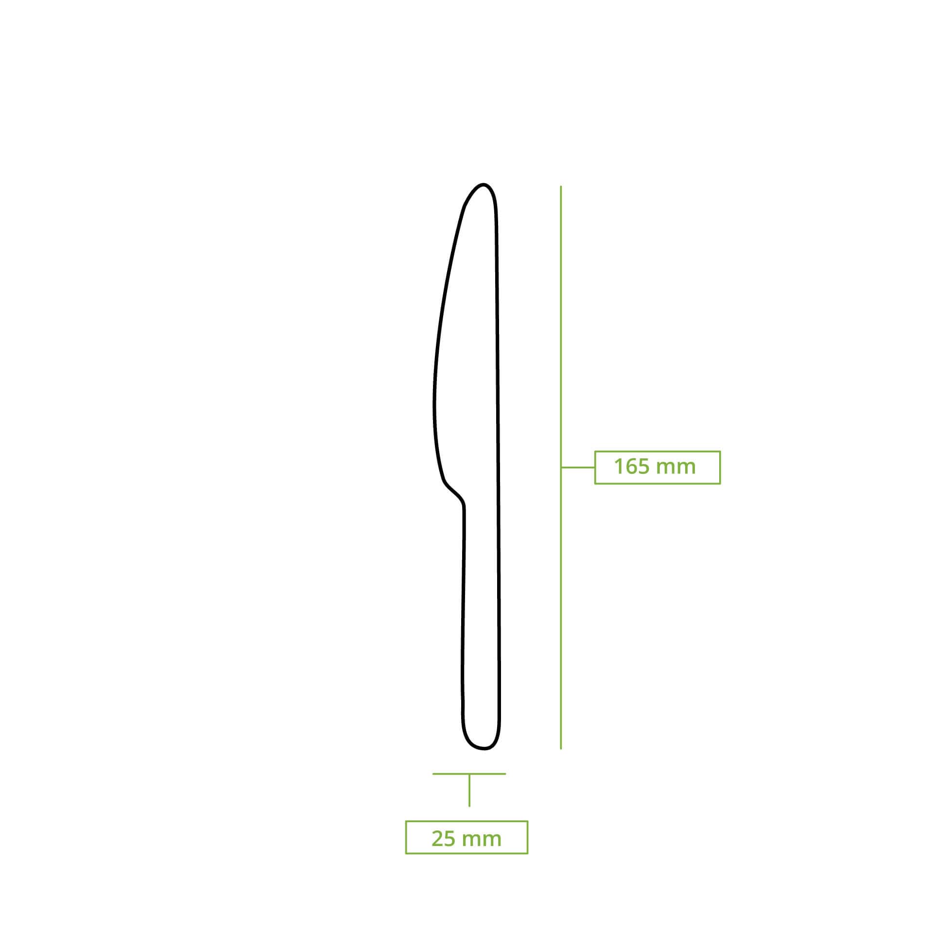 BIOZOYG Coltelli di carta da 16,5 cm marroni I Coltell 500 pezzii di carta per catering e feste resistenti ecologici e senza plastica I Posate per merenda compostabili