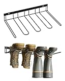 2 St&uuml;ck Stiefelhalter Wand Metall Gummistiefel Wandmontage Schuhregal Wand f&uuml;r 4 Paar Stiefelknecht, Platzsparend, Rostfrei Stiefelaufh&auml;nger Schuhst&auml;nder f&uuml;r Eingang, Flur, Terrasse, Garage