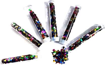Nawani Multi Shapes Holographic Glitters for Art & Craft, Decorations, Scrapbooking and School Projects (Pack of 12 Bottles)-image-12