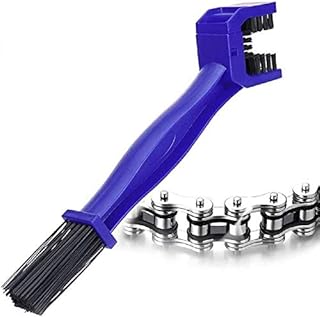 Bike Motorcycle Chain Cleaner Brush Kit, 3 IN 1 Durable Bicycle Chain Gears Maintenance Cleaning Brush kit for All Type Chain Gears FUT-BIKYELLOW-03 (Blue)