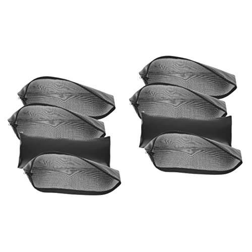 Milisten Leather Bag 8 Pcs Mic Portable Storage Travel Microphones Carry Pouch Bag Leather Black Shockproof Vocal Protector For Carrying Hard With Outdoor Zipper Microphone Case Wireless Microphones #TOP7