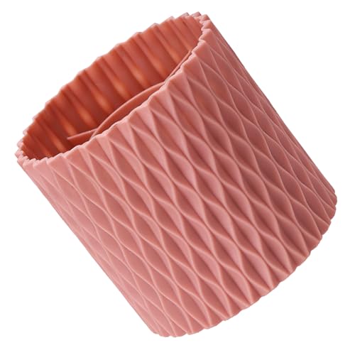 Fdit Porte-stylo Rotatif, Organisateur de Bureau en Plastique à Rotation à 360 Degrés pour Cosmétiques, Articles de Papeterie et Bijoux, avec de Jolies Couleurs pour la Décoration du (PINK)