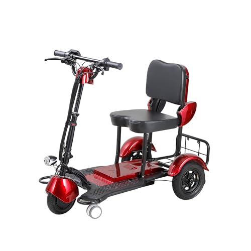 A 3-wheel motorized scooter suitable for The elderly, adult 350 watt 3-speed travel, long-distance electric battery powered scooter, medical mobility, weight capacity 220 pounds, adjustable seats