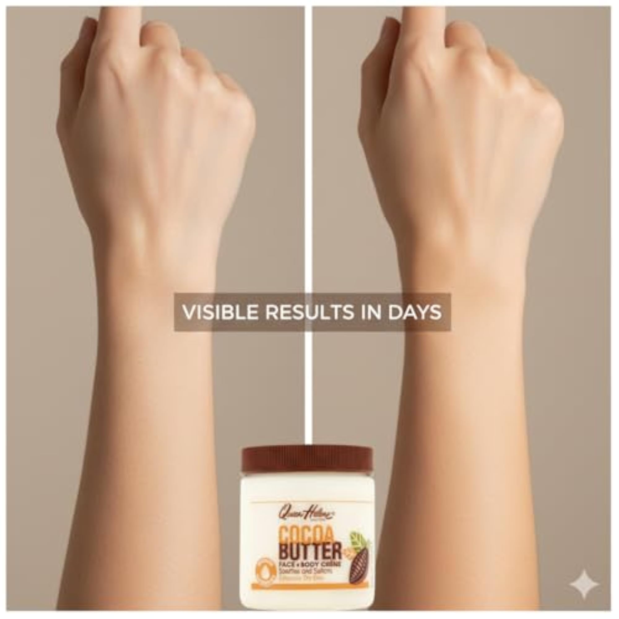 Cocoa Butter Cream, 4.8 Ounce, Nourishing Moisturizer