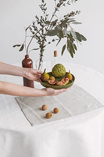 Linen Placemats Set Of 6 - Pure 100% Flax Cloth Place Mats - Woven Table Mats Washable Cloth 14X19-Inch Natural Fabric Dining Kitchen Table Cloth Placemats #TOP1