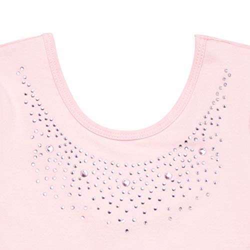 Flo Dancewear Diamante Collar Leotard, Ballet Pink, S