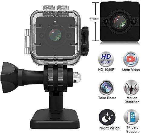 MINGYY Sport Video Camera Camcorder Mini USB DVR Cam 1080P HD Night Vision Hidden Camera 155-degree Wide Angle Lens Surveillance Camera with Waterproof Case Cameras Motion Detection for Home Car