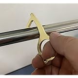 ドアオープナー 新型コロナウイルス対策品 真鍮 触らない ボタン押し アシストフック ドアノブ非接触 接触防止