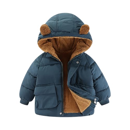 Generico Giacca Invernale Bambino 1-3 Anni Blu Anorak