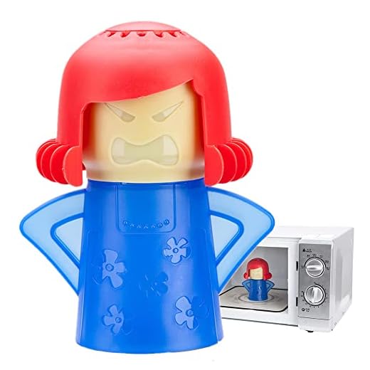 Bell Dream Angry Mama Microwave Cleaner Kitchen Cleaning Gadgets High Temperature Easily Crud in Minutes Steam Cleans with Vinegar and Water for Kitchen