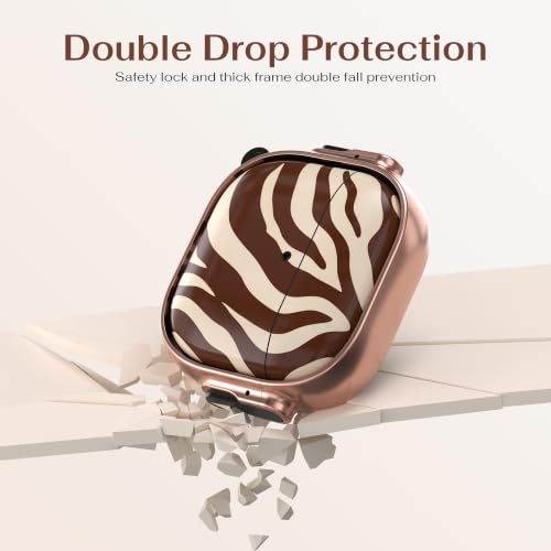 Image of for AirPods 4 Case with Safety Lock, Magsafe Compatible,Brown Zebra Stripes