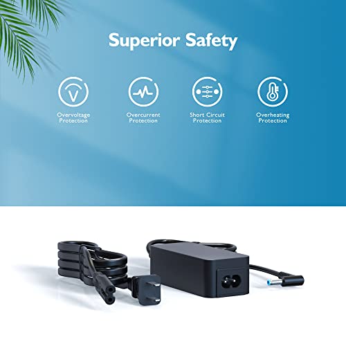 45W Ac Adapter Charger Fit For Hp Chromebook 11 G3 G4 G5 Ee 11-V031Nr 11-V020Wm 11-V025Wm 11-V032Nr 14-Ak013Dx 11-V010Wm 11-V010Nr 11-V011Dx 11-V012Nr 14-X013Dx 14-X010Nr Laptop Power Cord Supply #TOP2