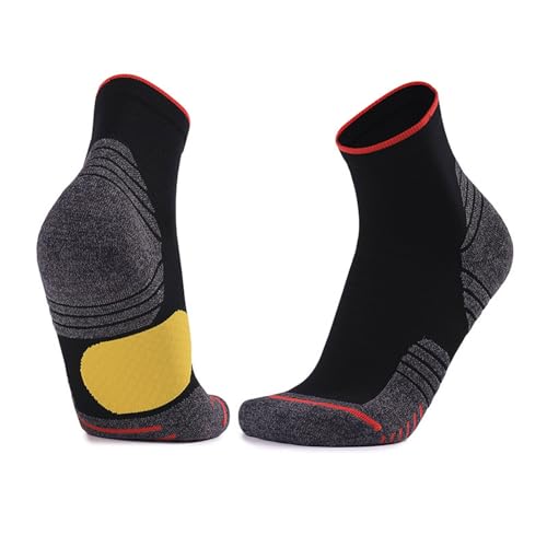 One Pairs Thin Crew Socks for Men & Women, Breathable Casual Athletic Ankle Socks Color Block Patchwork Summer Soft