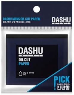 DASHU Oil Cut Paper 80pcs - Blotting paper, Oil control film, Charcoal oil absorbing tissue, Prevent blackhead, pull out m...