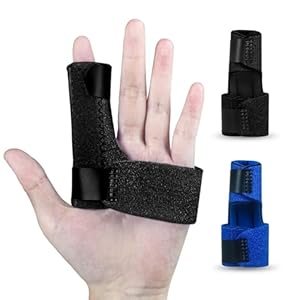 Trigger Finger Splint, Thumb Support Brace Stabilizer, Thumb Spica Splint, Mallet Finger Brace for Index, Middle, Ring Finger, Left Hand, Black