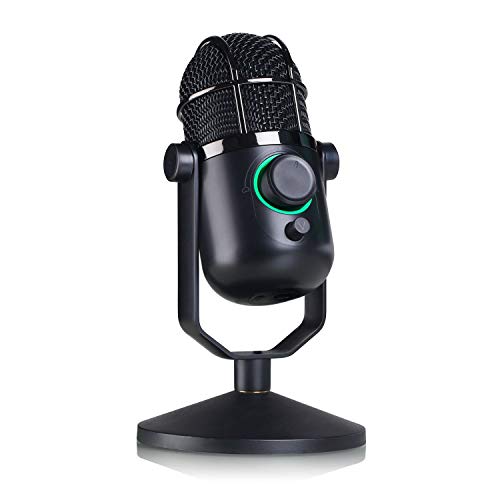Thronmax MDRILL Dome Plus (M3 Plus) - Compact USB Condenser Microphone with a 96kHz Sample Rate / 24bit Bit Rate - Jet Black