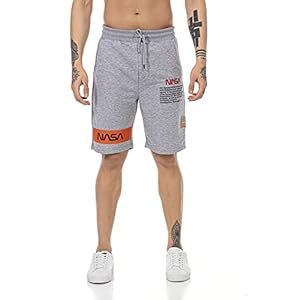 Redbridge Short de Jogging pour Homme avec Logo NASA