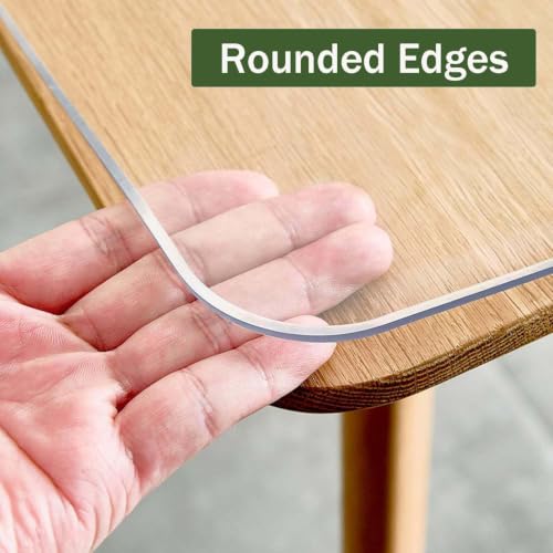 Imperméable protection table transparent 1.5mm rectangulaire lavable - 6