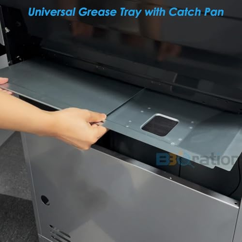 Image of Universal Grease Tray with Catch Pan for Nexgrill Replacement Parts 720-0830H 720-0882A, Charbroil, Dyna Glo, Kenmore, Expect Grill, Drip Pan for 3 /4 /5 Burner Gas Grill
