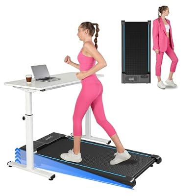 Foldable 3 in 1 Treadmill with Handle and Incline, Portable Walking Jogging Machine for Home, 400Lbs Weight Capacity